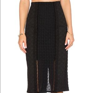 Rebecca Taylor Lace Crochet Skirt
